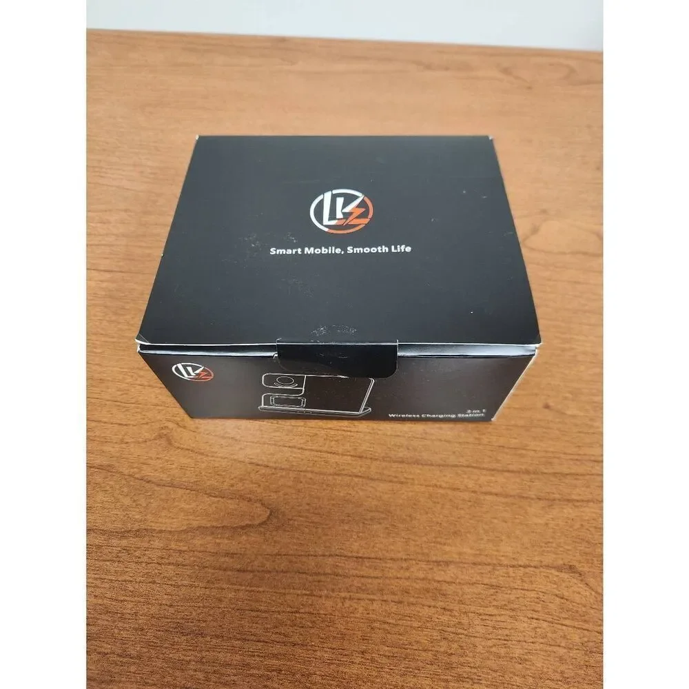 3 in 1 wireless charging station for phone, watch or earphones. In Box, used onc